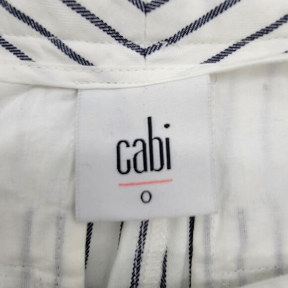 CAbi Viva Striped Spring Stretch Cotton Shorts - Size 0 - Picture 4 of 5